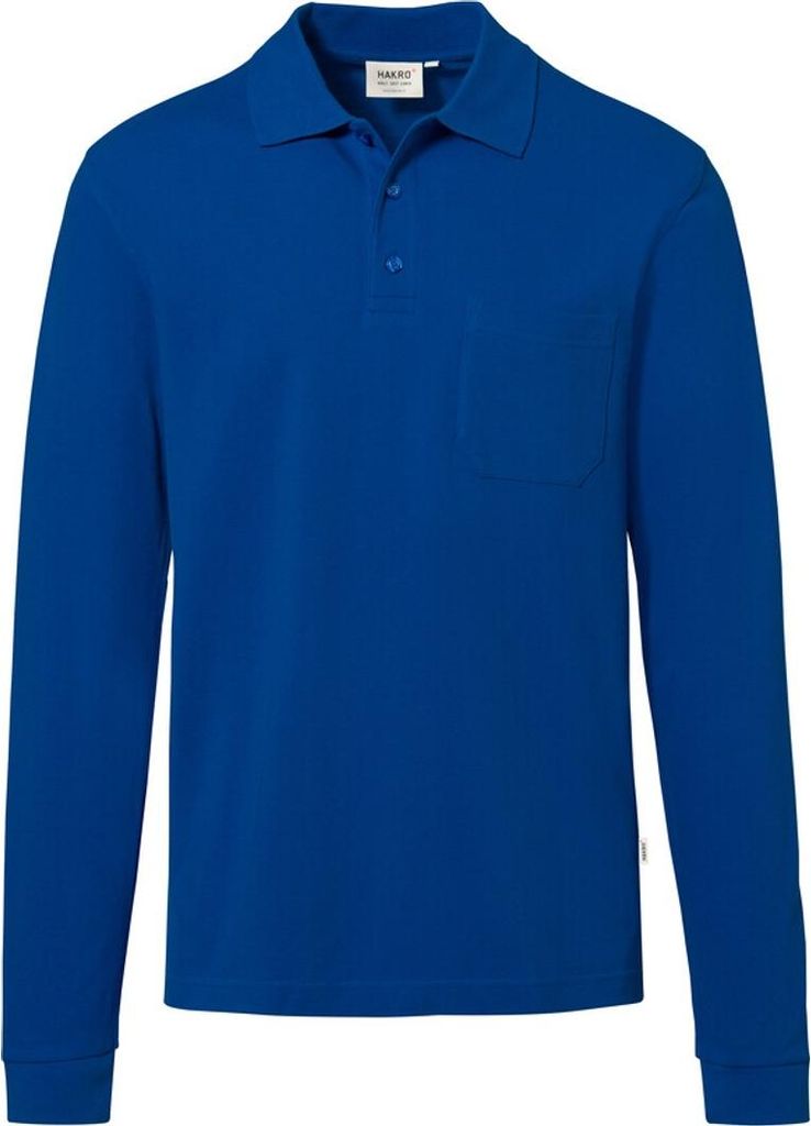 HAKRO Pocket-Longsleeve-Polo ECO #817 Gr. 4XL royalblau