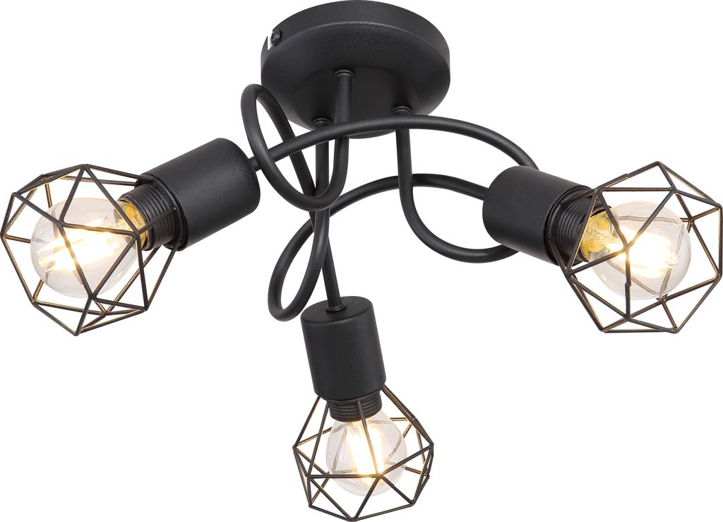 Globo Lighting stropní svítidlo kovové černé, 3x E14 Obrázek produktu 1