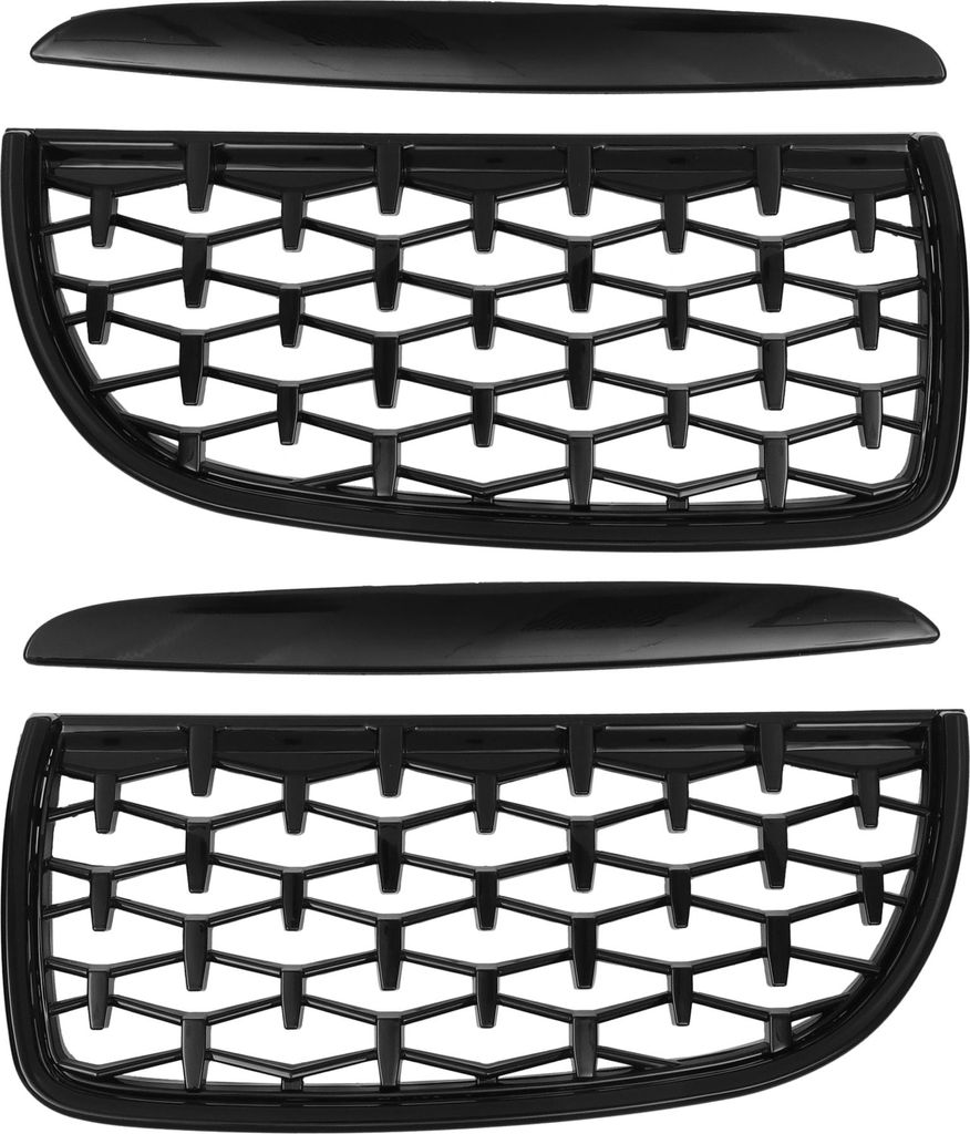 Frontstoßstangen-Kühlergrill für BMW 3er Serie E90 2005-2008 links und rechts 1 Paar Schwarz, Teilenummer: 51137120008/51137120007