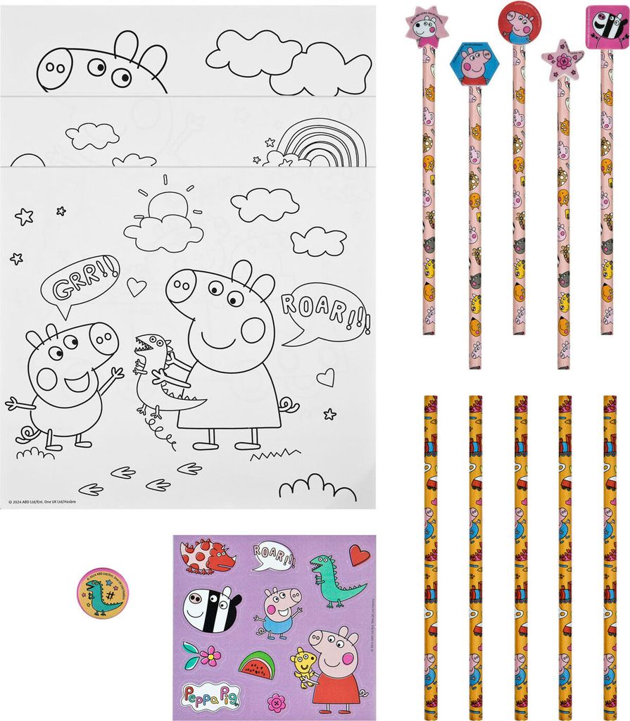 Undercover -Farbset mit Gummen Peppa Pig, 29dlg.