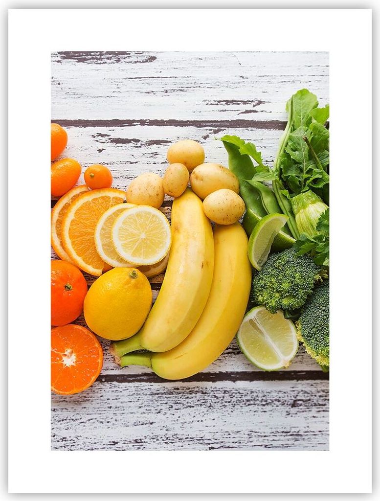 Poster - Poster ohne Rahmen - Essen Gemüse Essen frisch - 30x40 cm - Wand Bild - Wanddeko - Wandbilder - Kunstposter - Wandposter - Bilder - Kunst...
