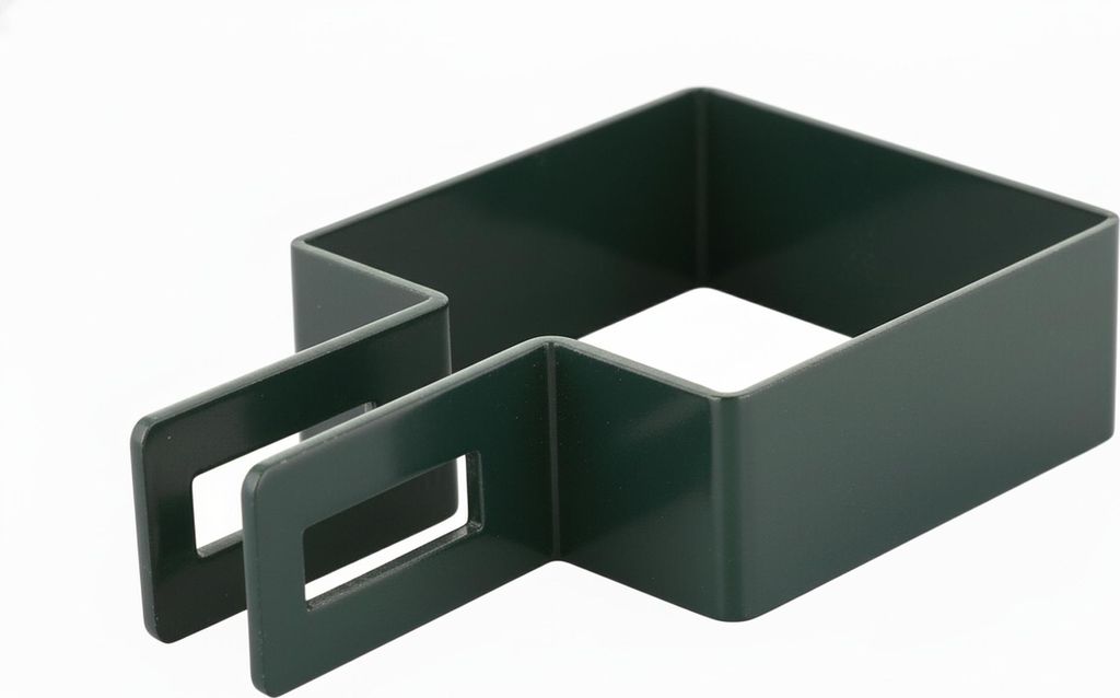 LogistSystem - Endschelle quadratisch 50x50mm - Anthrazit - Zaunschelle für Zaunpfosten - Befestigung von Gitterstabmatten - Zaunschellen - Schell...
