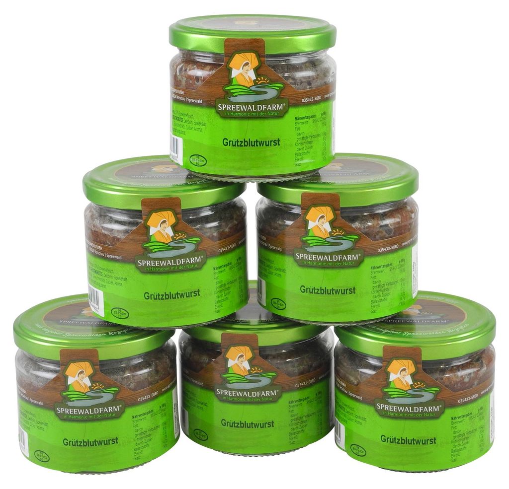 Original Spreewälder Grützblutwurst 6er Pack (6 Gläser à Produktbild 