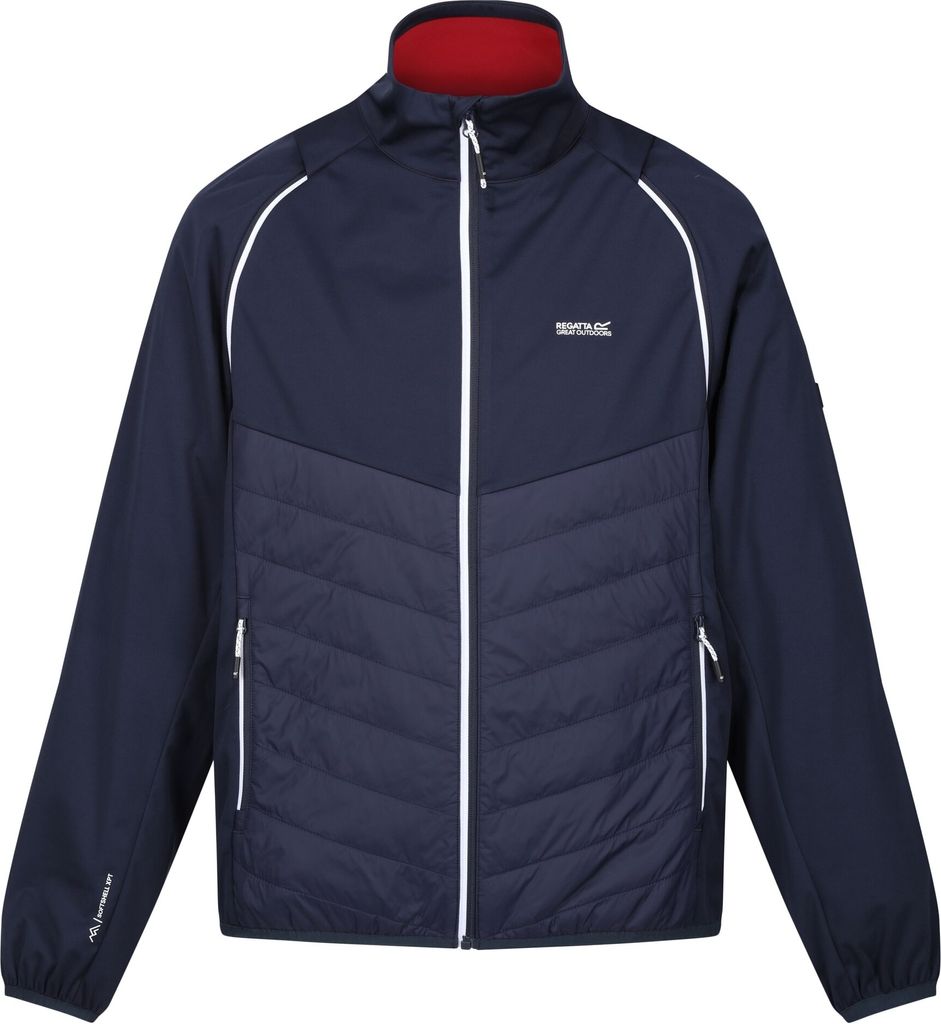 Regatta - "Steren Hybrid" Softshelljacke für Herren RG9163 (M) (Marineblau/Leuchtend Rot)