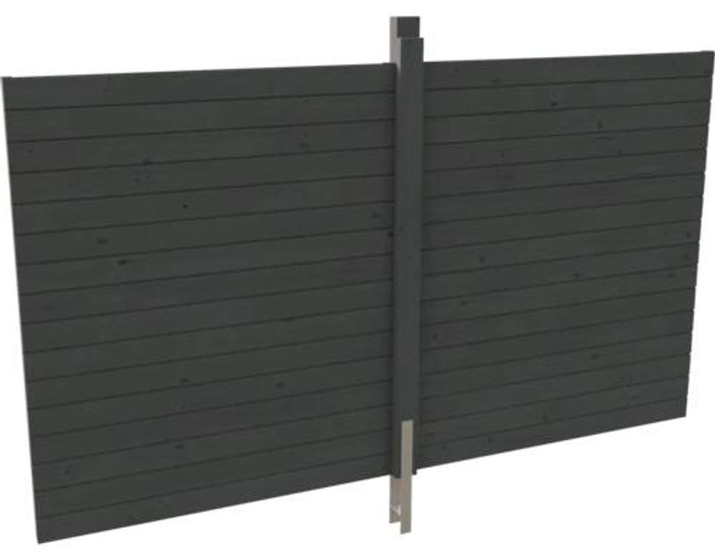 Rückwand Profilschalung SKAN HOLZ Friesland 363 x 330 cm schiefergrau