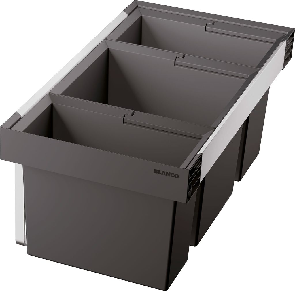 BLANCO FLEXON II 80/3 Mülltrennsystem Frontauszug / Kunststoff / Anthrazit / 30 & 9 & 16 Liter