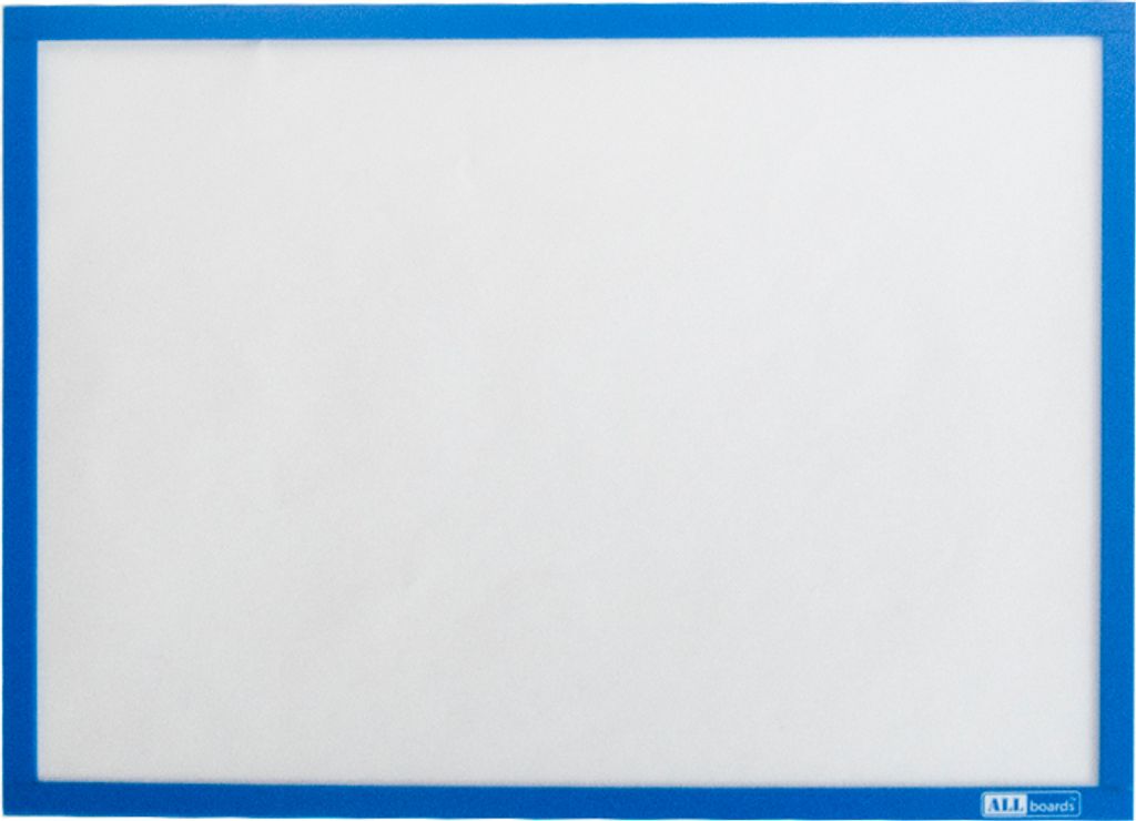 Blauer Magnetrahmen A4 für schnelles Wechseln von Dokumenten, Quer- und Hochformat