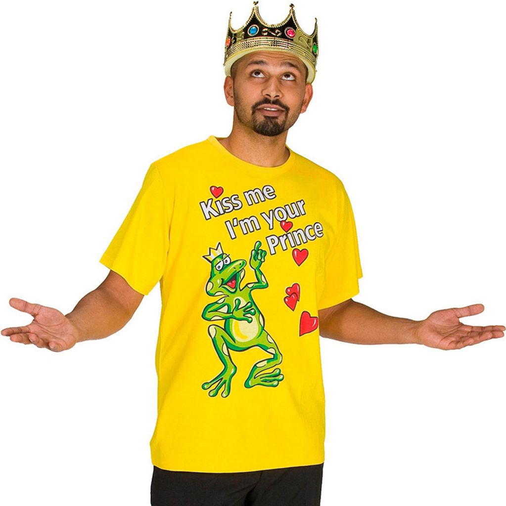 T-Shirt Kiss me Prince Prinz Karneval Fasching Gr. M Produktbild 
