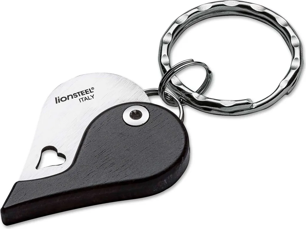 Couteau de poche cœur LionBeat Ebony idéal pour pique-nique et rando