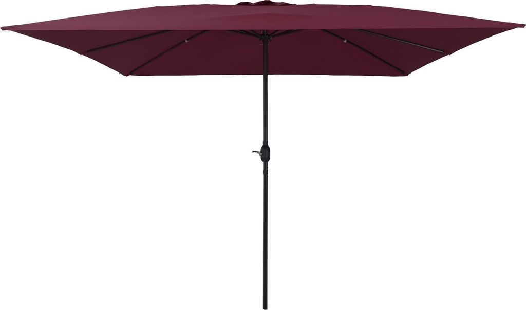 Möbel quadratischer Gartenschirm 295x245 cm Bordeauxrot - Sonnensegel 42003656