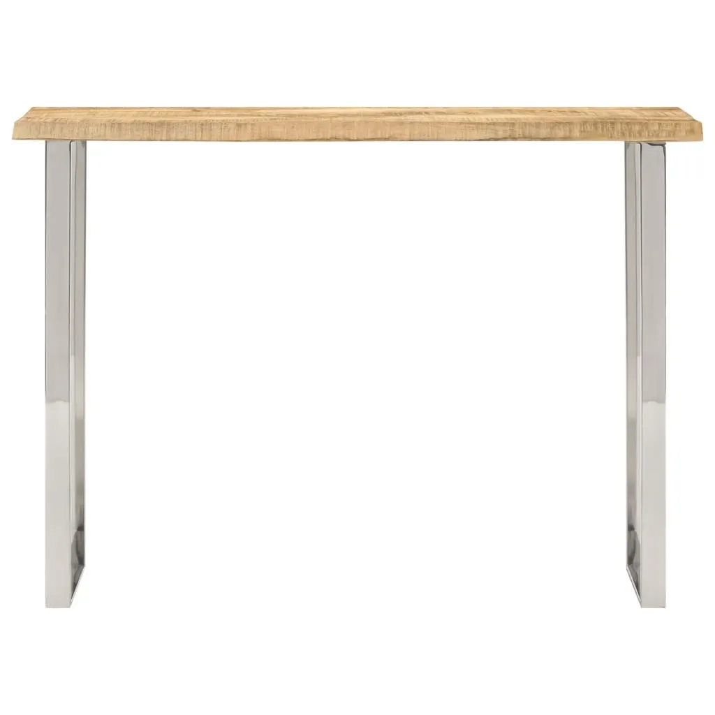 Table console live edge 105x33x76 cm en bois de manguier massif brut