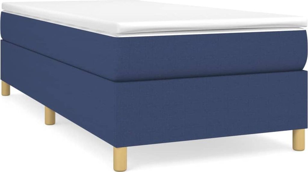 vidaXL Boxspringbettgestell Blau 90x190 cm Stoff