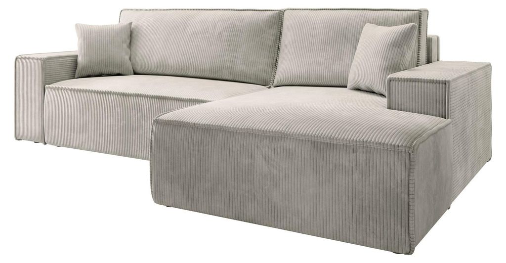 Selsey Farese – Ecksofa mit Cordbezug, Schlaffunktion und Produktbild 