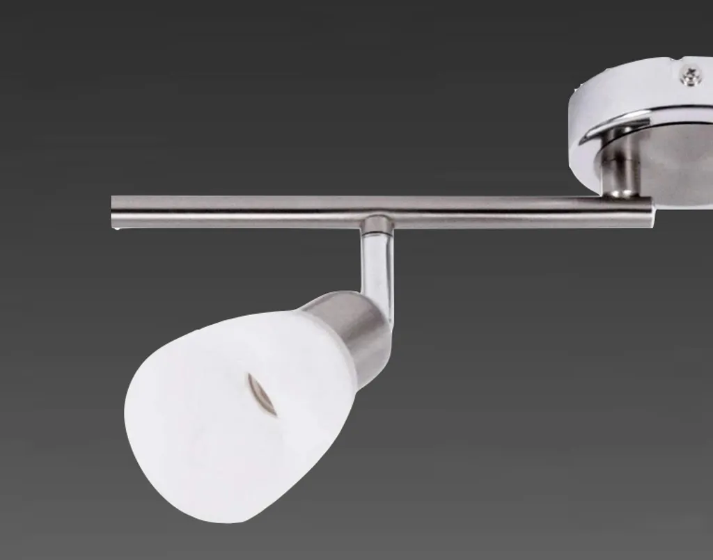 Rampe de spots pivotants Sofia chrome et verre 4 têtes E14 40W max - 9