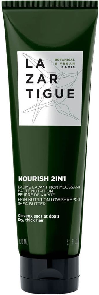 Lazartigue Nourish 2in1 High Nutrition Low-Shampoo Pflegeshampoo für raues und trockenes Haar 150 ml