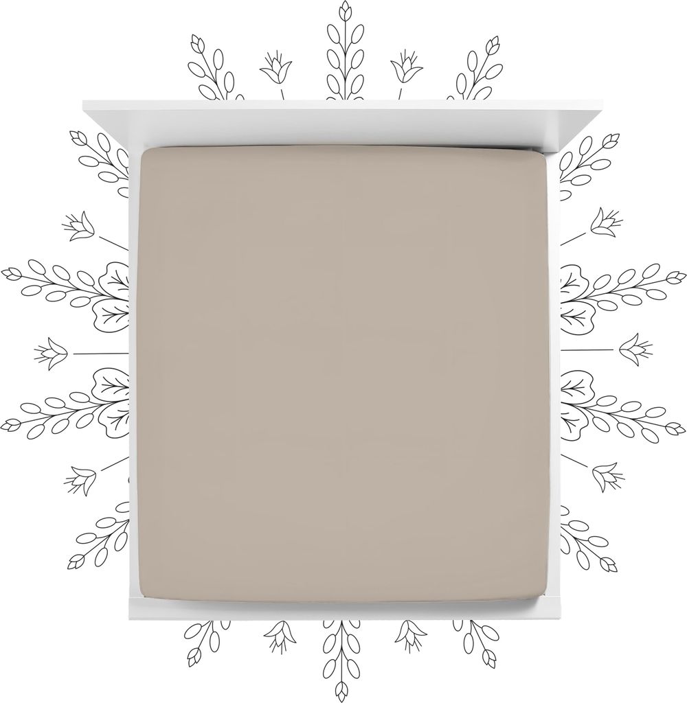 Bella Donna Pure Spannbettlaken Farbe Dune Größe 120x190-220 cm