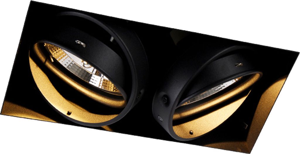 Qazqa Smart led Einbaustrahler, Einbauleuchte - Oneon - Schwarz , inkl. 10W LED-Lampe, 2200K - 6500K, extra warmweiß - tageslichtweiß, dimmbar, 2...
