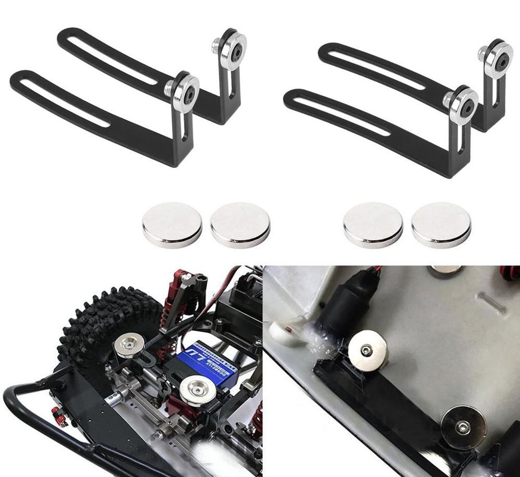 4 Stück RC Car Shell Body Mount Metall L-Halterung mit Magnet für 1:10 Crawler