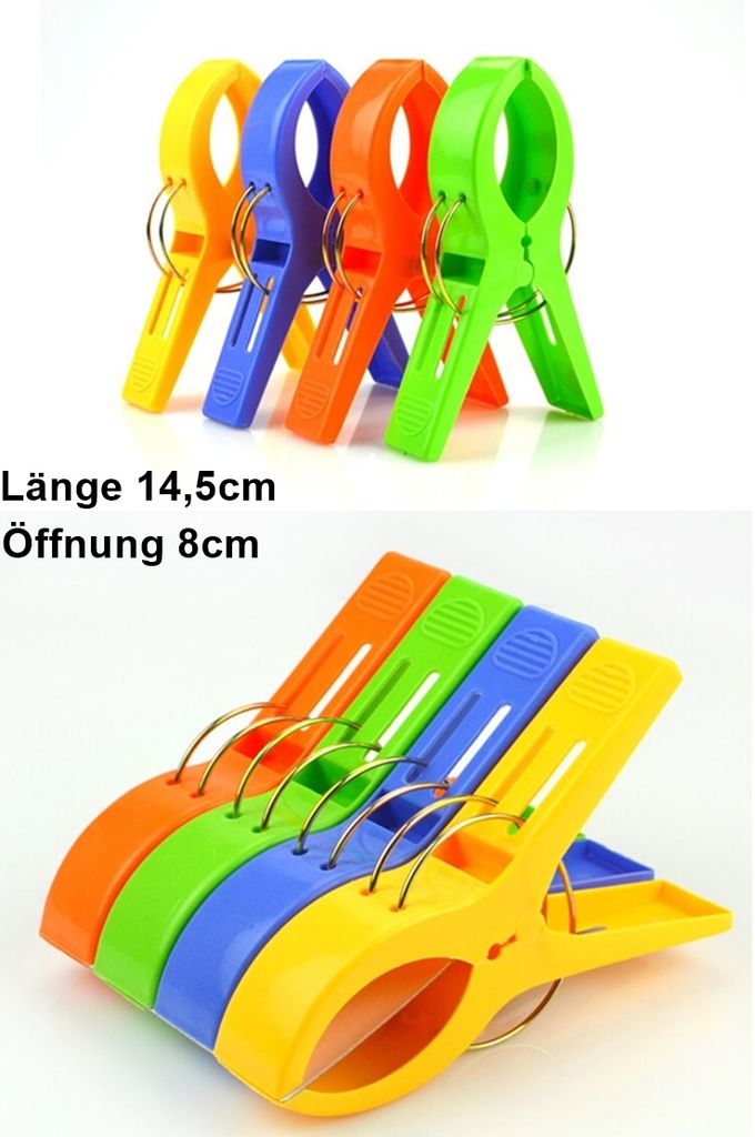 24 Bunte Wäscheklammern Aus Kunststoff – Robust, 7x3 Cm, Für Wäscheleine & Handtücher