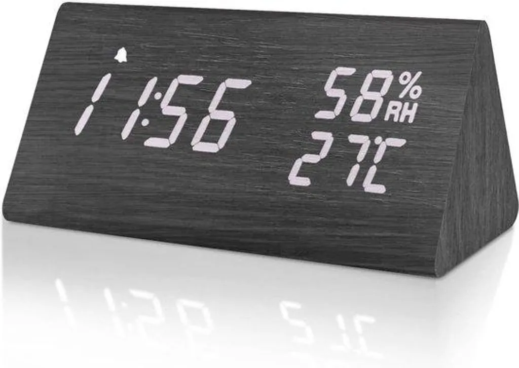 Horloge de chevet digitale avec variateur d'intensité et mode répétition
