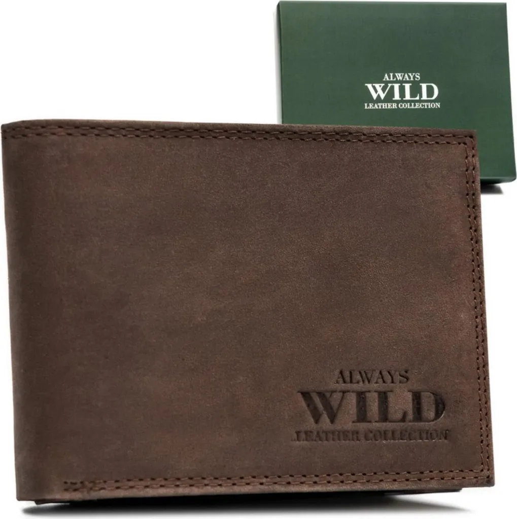 Portafoglio Rovicky Always Wild Uomo: Eccellenza in Vera Pelle RFID