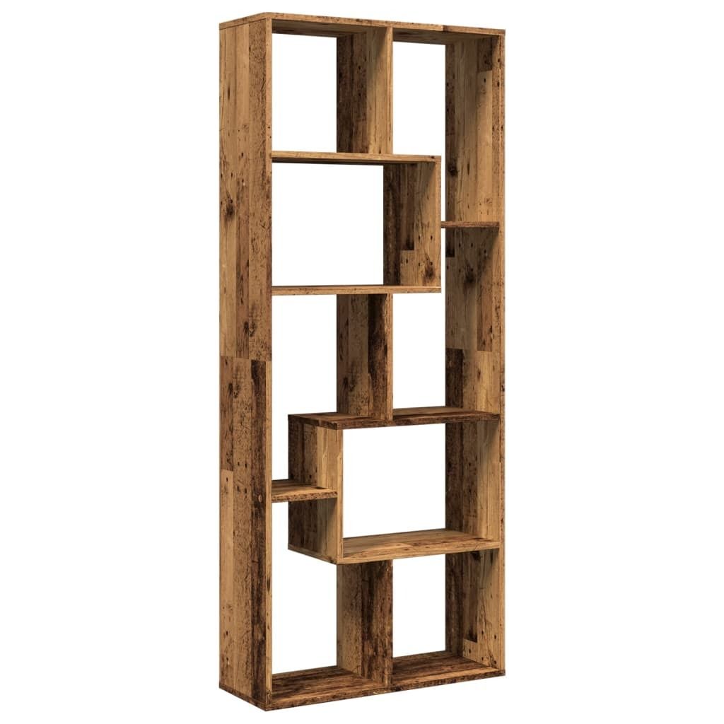vidaXL Bibliothèque de séparation aspect bois ancien Image du produit 