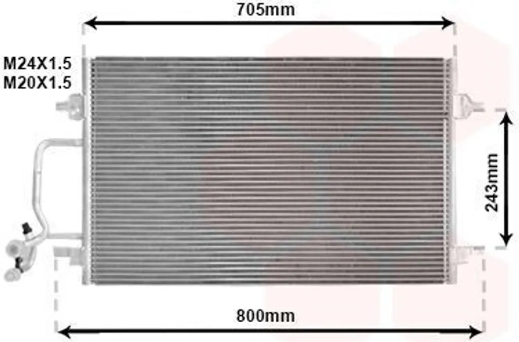 Condenseur de climatisation anti-fuite pour AUDI A8 VAN WEZEL