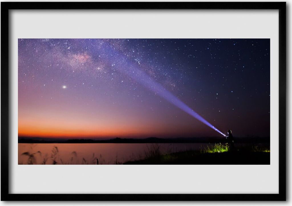 Bild 70x50 MDF-Rahmen Wandkunst Star Night Milchstraße Produktbild 
