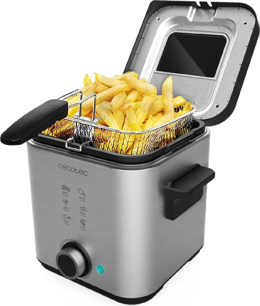 Cecotec CleanFry Advance 1500 Inox - Friggitrice Elettrica 900W compatta