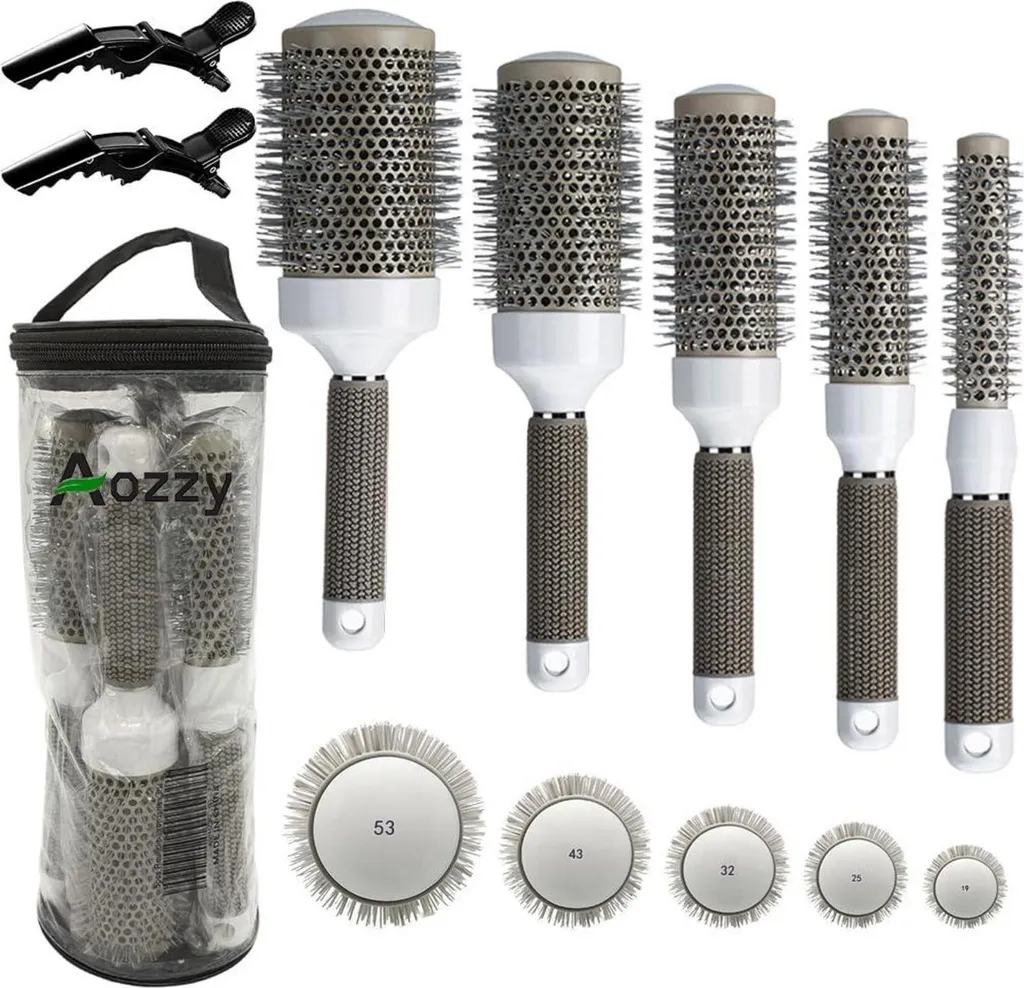 Brosse ronde Aozzy Set Céramique Nano Ionic pour brushing impeccable