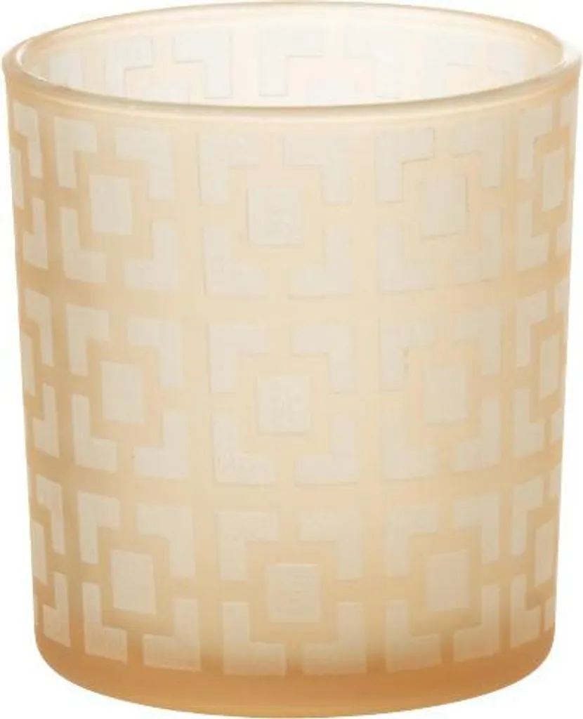 J-Line Porte-bougies à réchaud Carré Verre Beige Small - Déco Intérieure