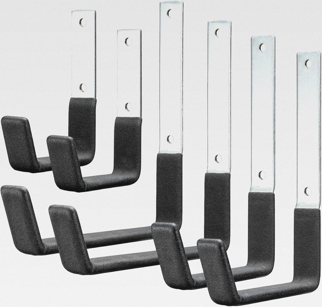 Robuste Metall-Haken für Garage, Wandaufbewahrung, Leiterhaken, Wandhalterung, Stahlhaken für Garage, Garten, Werkzeugaufbewahrung, verschiedene ...