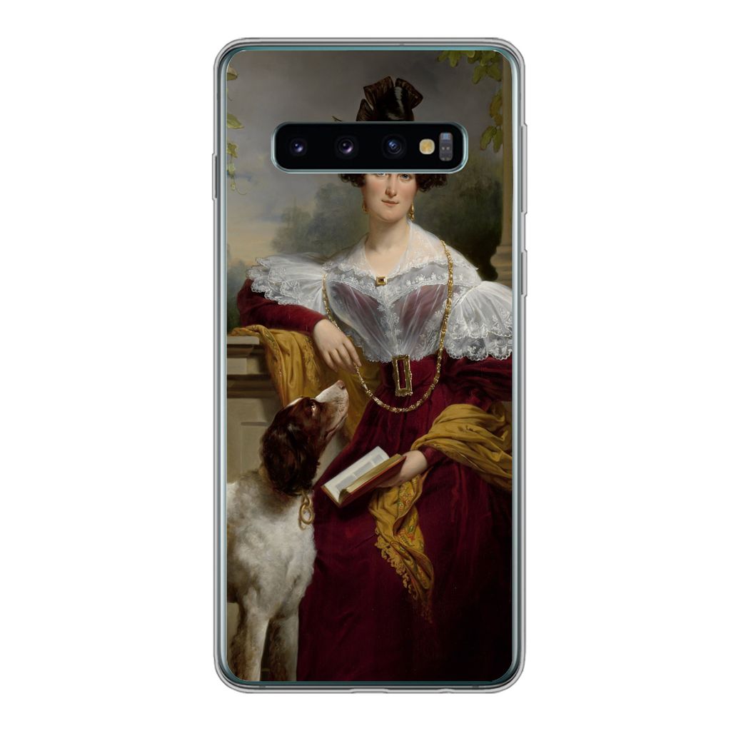 MuchoWow Handyhülle Schutzhülle Hülle für Samsung Galaxy S10 Porträt von Alida Christina Assink - Gemälde von Jan Adam Kruseman Silikon Sof...