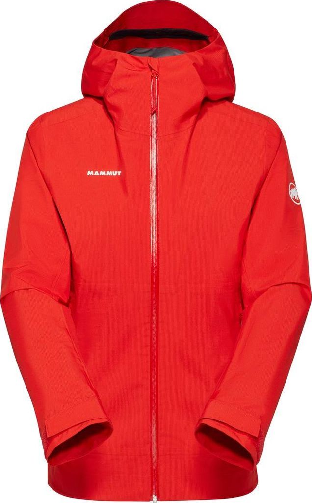 Rote Hardshelljacke mit Kapuze für Damen von Mammut; Modell Alto Light HS.