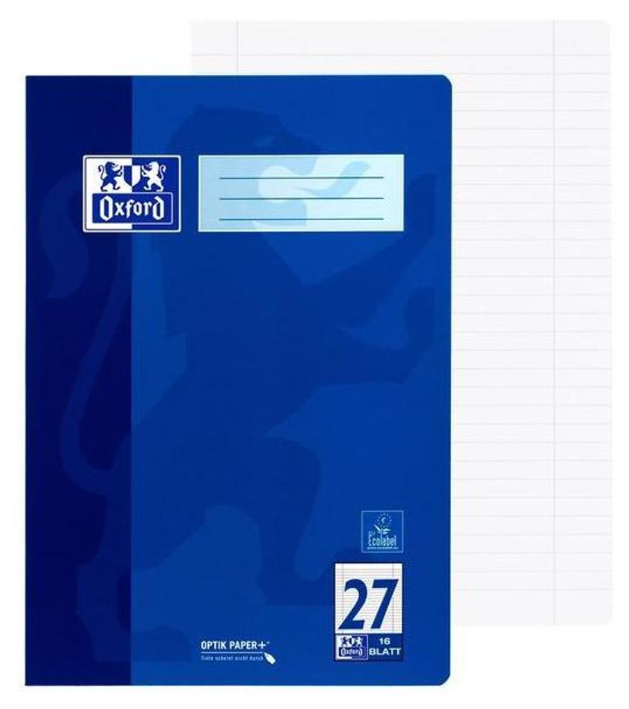 Oxford Schulheft A4 16 Blatt liniert mit Rand L 15Stk Image du produit 