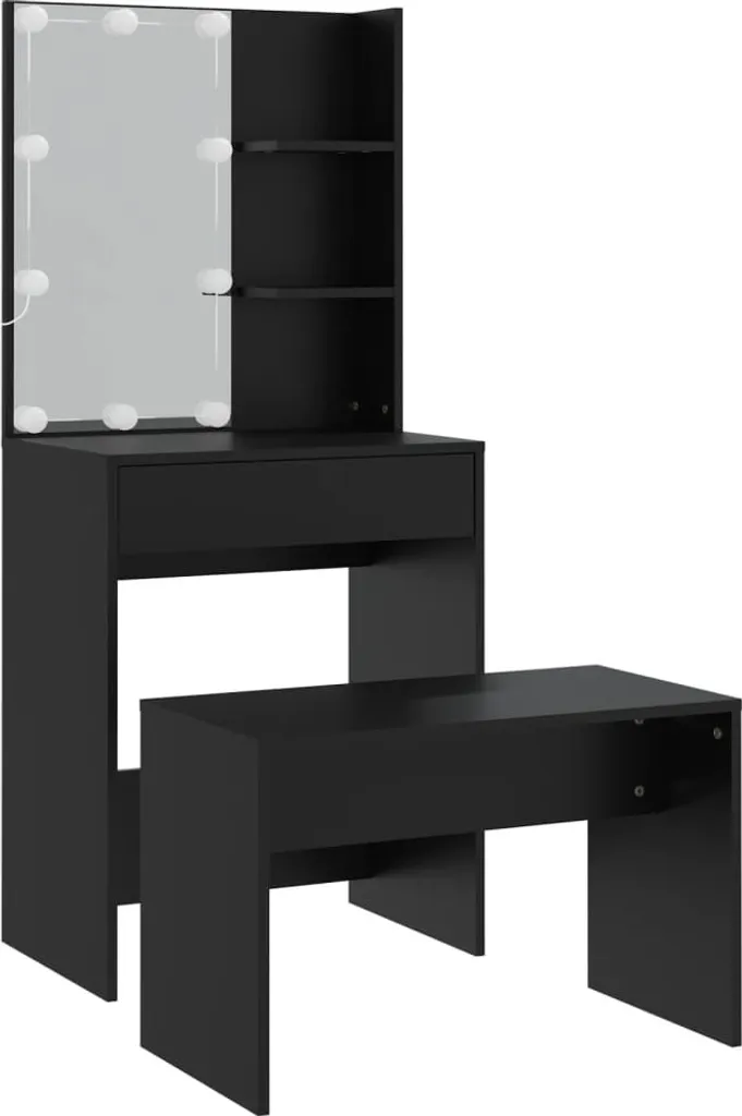 Vanity Table vidaXL LED Nero | La Tua Nuova Postazione Make-Up Pro