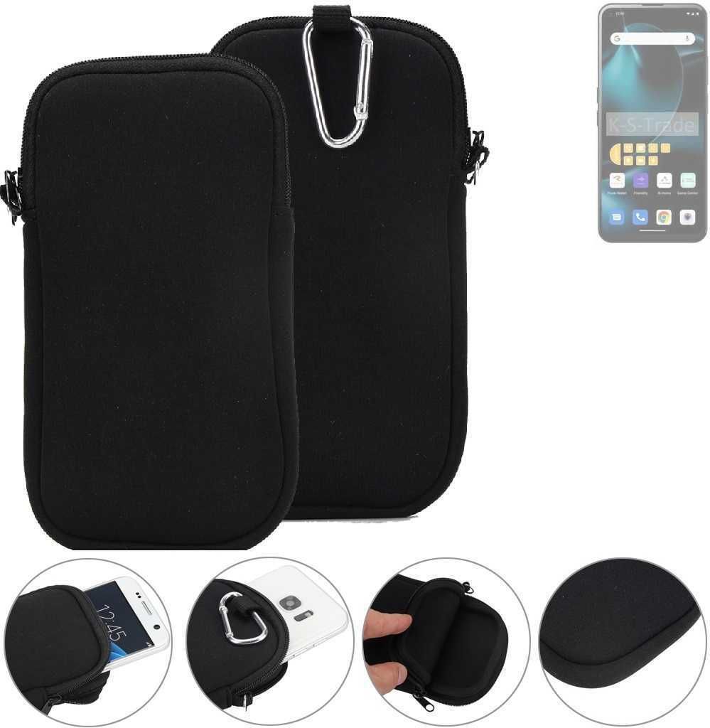 K-S-Trade Neopren-Hülle Handyhülle kompatibel mit Unihertz Start24 Schutzhülle Neoprenhülle Sleeve Schutz-Hülle Gürtel Tasche Case Holster