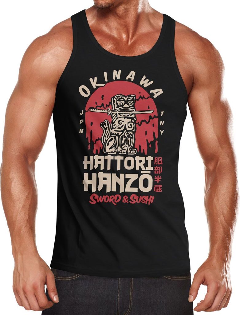 Herren Tank-Top Hattori Hanzo Sword and Sushi Okinawa Japan Produktbild 