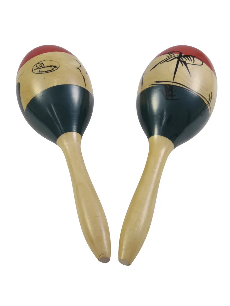 Maracas Jamaïque DIMAVERY en bois lot de 2 percussions rythmiques