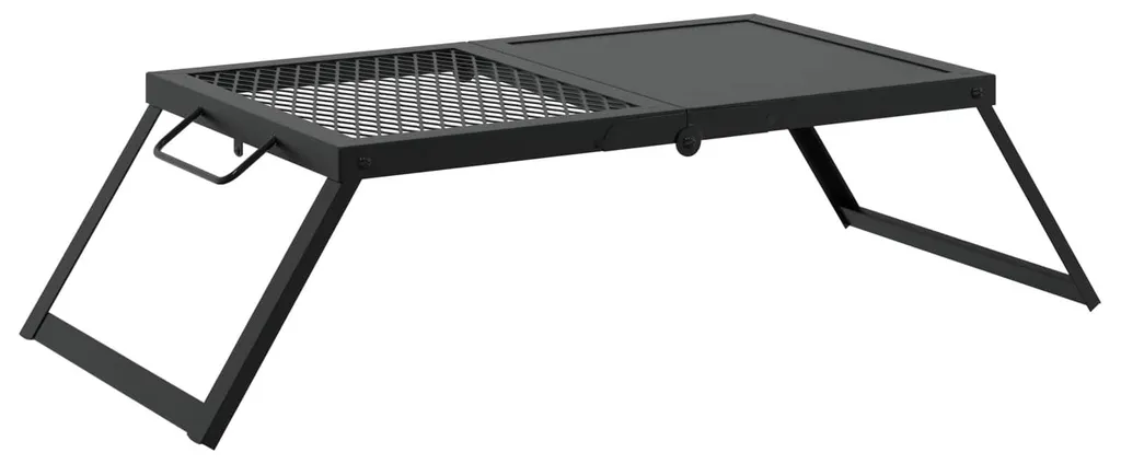 Barbecue charbon pliable ultra plat et léger pour cuisson nomade
