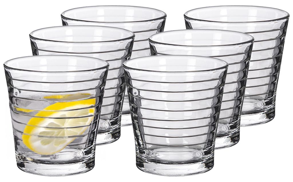 Alessandro Trinkglaser Anillos - 6x Stuck - Glas - 280 ml