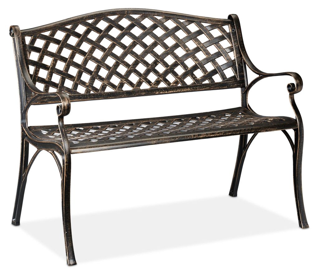 Relaxdays Gartenbank, Garten & Balkon, 2-Sitzer. antikes Produktbild 