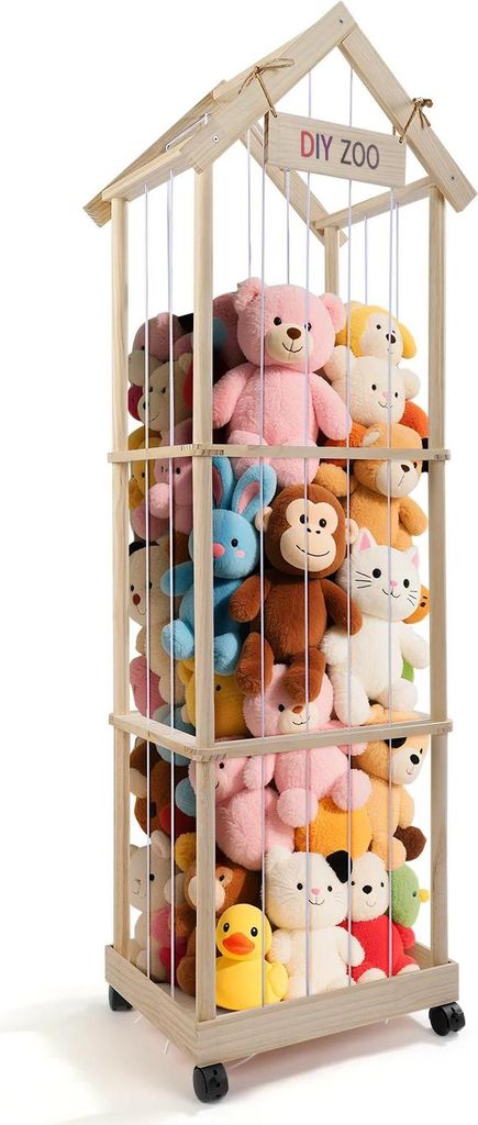 Rangement pour peluches et jouets - Coffre en bois pour Image du produit 