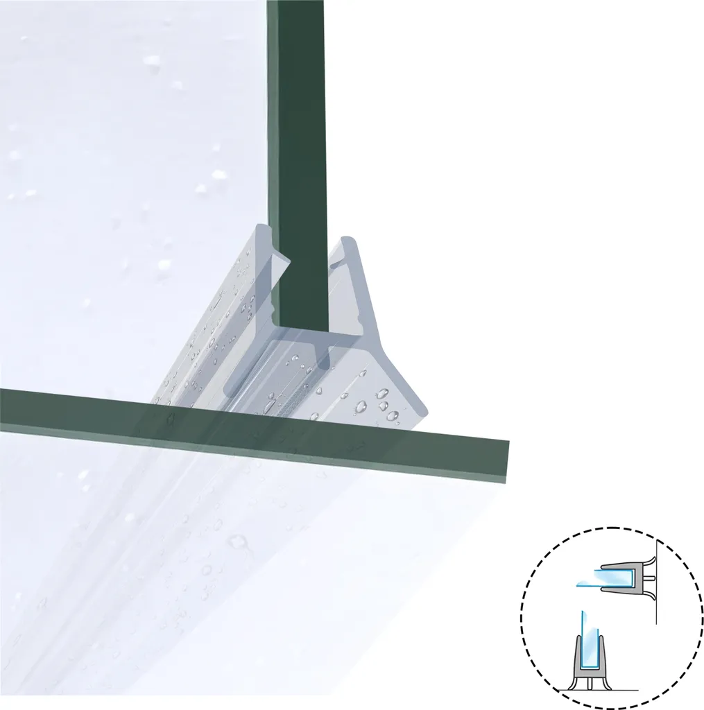 Guarnizione per doccia Guarnizione per box doccia DK05 (4-5mm) - 130cm Guarnizione di ricambio per box doccia