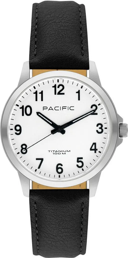Pacific PC00651 Orologio Uomo Classic - Pelle Nera e Acciaio Silver