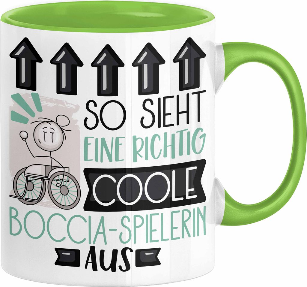 Boccia-Spielerin Geschenk Tasse Geschenkidee für Boccia-Spielerin Geburtstag Weihnachten Spruch So Sieht Eine Richtig Coole Boccia-Spielerin Aus K...