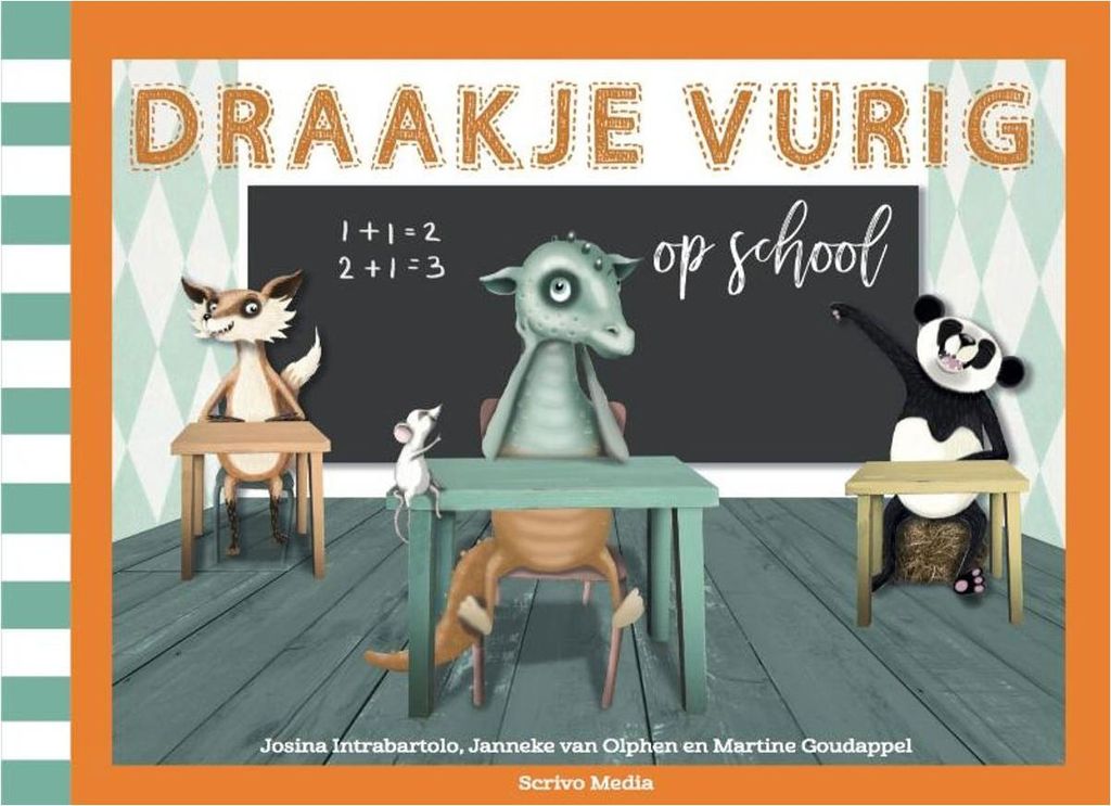 Zentraler Buchhausdrache feurig in der Schule