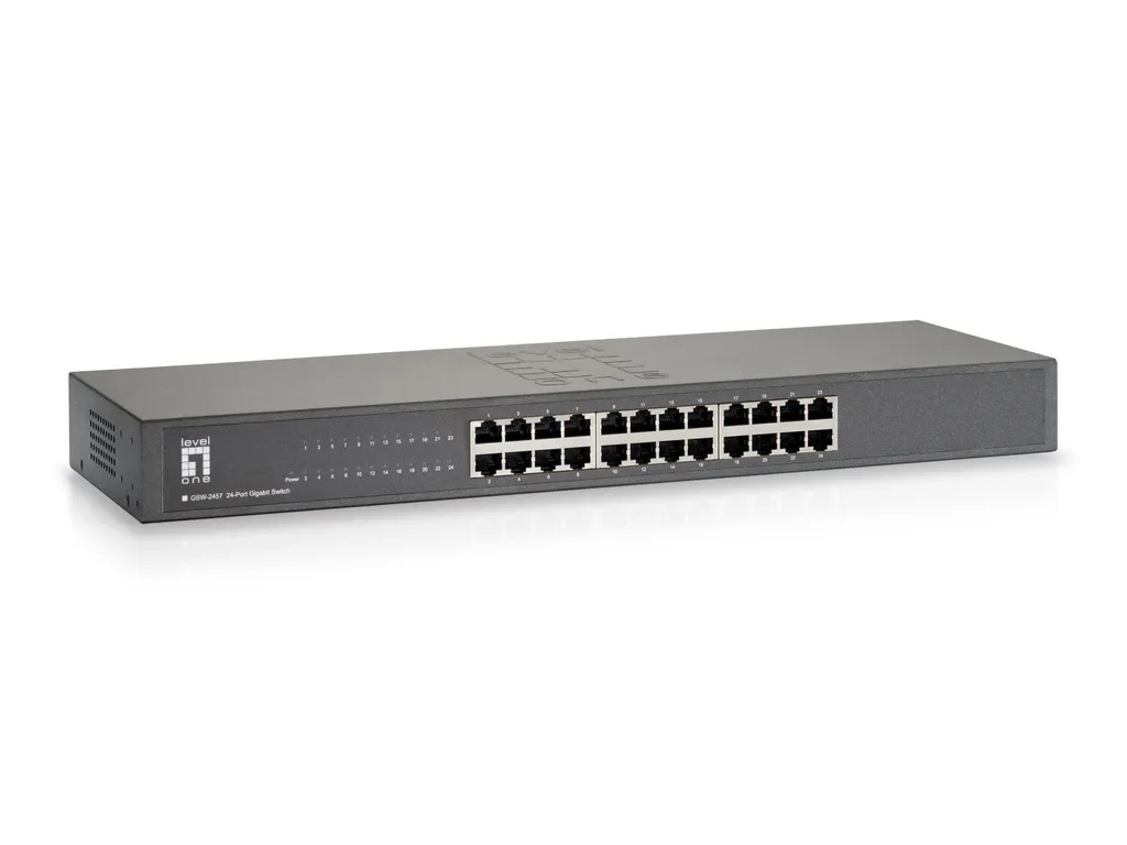 Commutateur Réseau 24 Ports Gigabit Ethernet Niveau 1 Châssis Métallique