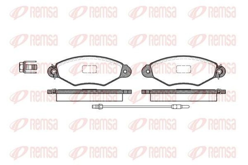 REMSA Bremsbeläge Satz Vorne Bremsklötze für RENAULT KANGOO (KC0/1) 0643.01