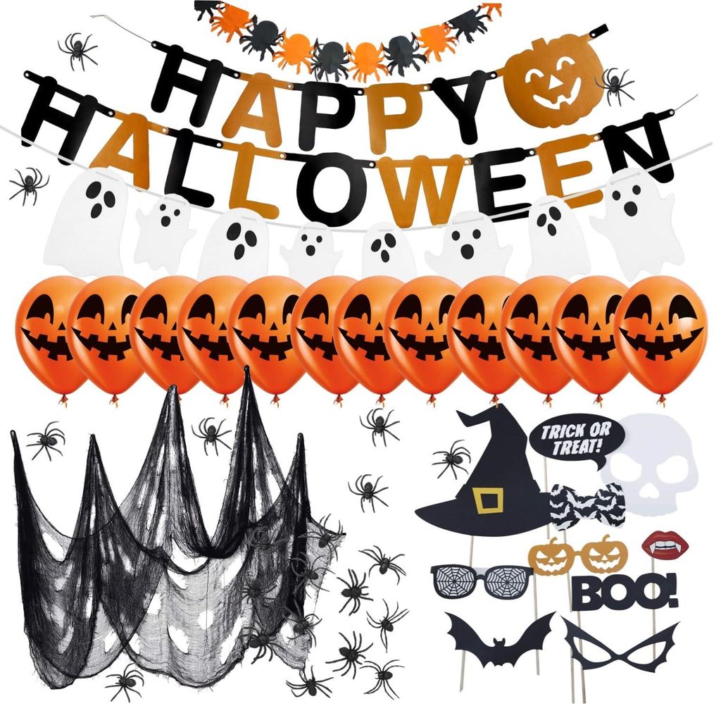 Sada strašidelných halloweenských dekorací s více než 30 Obrázek produktu 